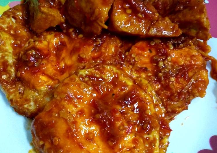 Balado telur dan tahu