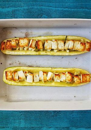Fetával sült cukkini recept fotója