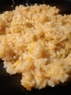 Una foto de Risotto de calabaza y parmesano
