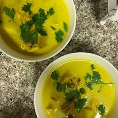 A picture of Ayam Masak Lemak Cili Api (Spicy Chicken in Coconut Milk).