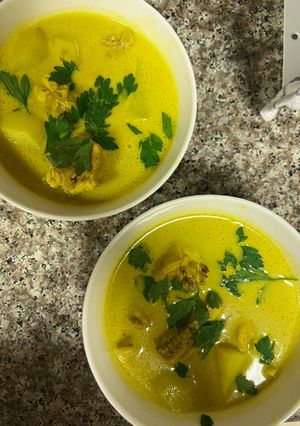 A picture of Ayam Masak Lemak Cili Api (Spicy Chicken in Coconut Milk).