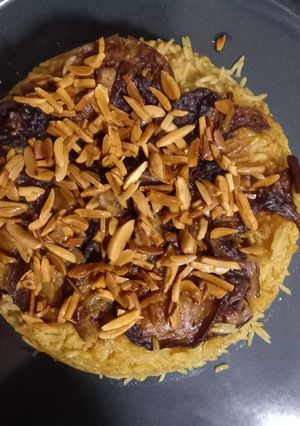 A picture of Eggplant Maqluba.