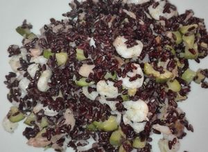 Foto di Riso Venere con Zucchine e Gamberetti