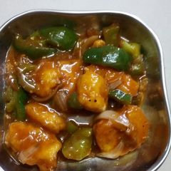 Paneer chilli dry A picture of Paneer chilli dry.