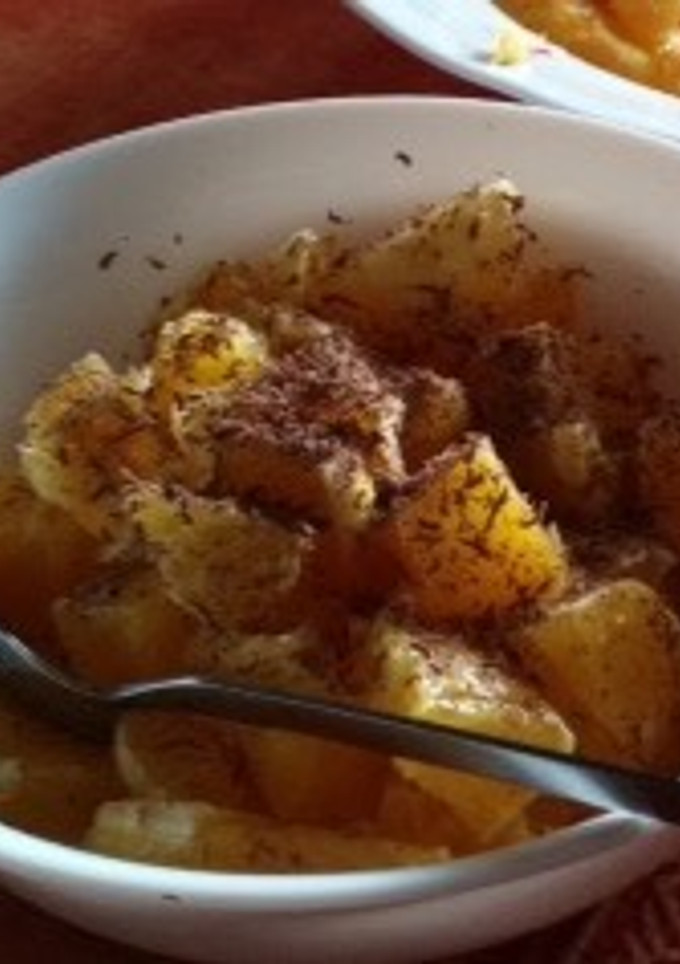 Una foto de Naranjas maceradas con chocolate