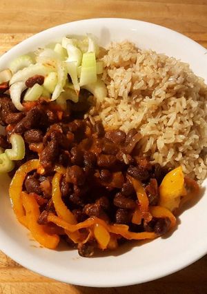 A picture of Dorichos n Brown rice.