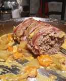 Polpettone di carne con patate e carote