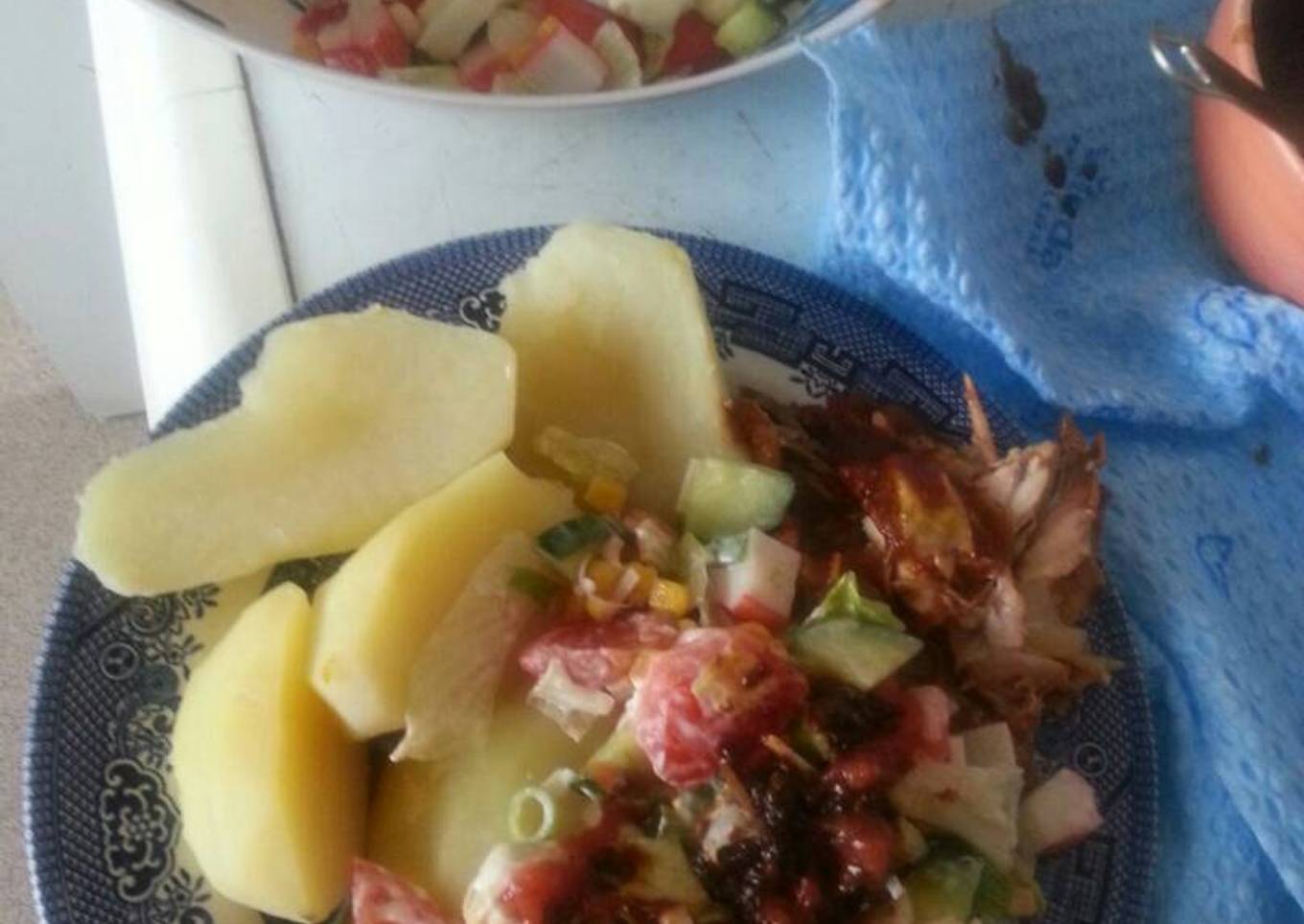 Boiled Irish Potato with Salad