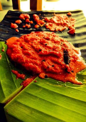 A picture of Beetroot pachadi.