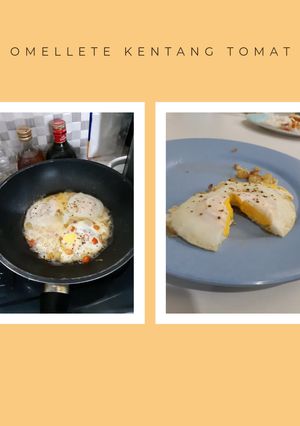 Foto resep Omellete kentang tomat