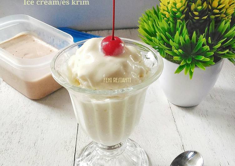 Ice cream/es krim lembut homemade
