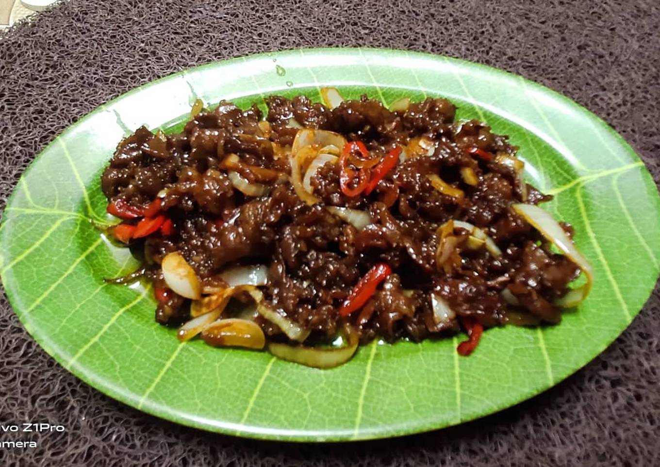 Beef blackpaper ala yoshinoya 95% miripp. Tp in lbih enak
