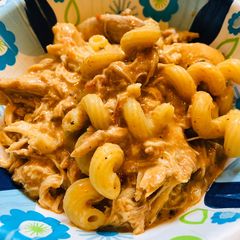 A picture of CrockPot Easy Creamy Chicken Enchilada Pasta 🍝.