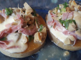 Calabaza al vapor con puerro y champiñones