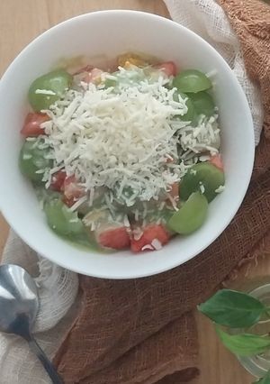 Foto resep Salad Buah Saus Matcha