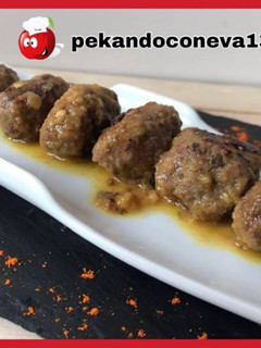 Una foto de Albóndigas en salsa de naranja