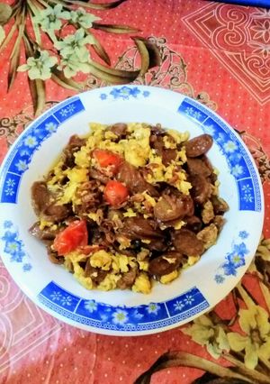 Foto resep Orak Arik Telur Bakso Sosis