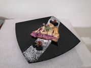 Una foto de tarta de queso con blueberry