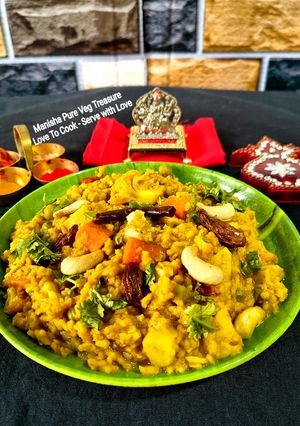 A picture of Bhoger Khichuri - Durga Puja Special - Bengali style.