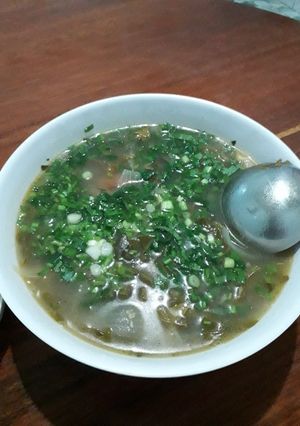 Hình của món Canh gà lá giang.