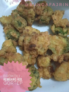 Foto resep Brokoli-kembang kol goreng tepung