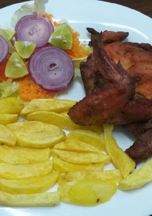 A picture of Chicken Tikka n Fries#authours marathon.