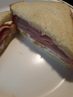 A picture of Black Forest Ham with Pineapple and Goat Cheese.