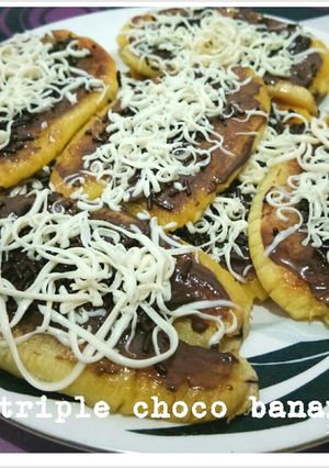 Foto resep Triple choco banana 🍌
