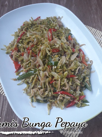 Langkah Mudah untuk Membuat Tumis Bunga Pepaya Teri Medan (tidak pahit) Anti Gagal