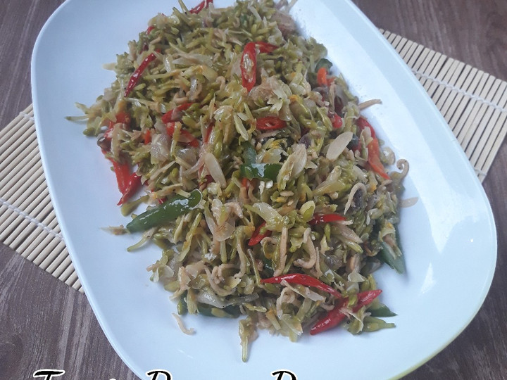 Langkah Mudah untuk Membuat Tumis Bunga Pepaya Teri Medan (tidak pahit) Anti Gagal