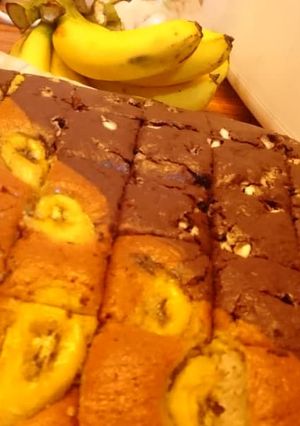 Gambar Kek pisang merelit koko