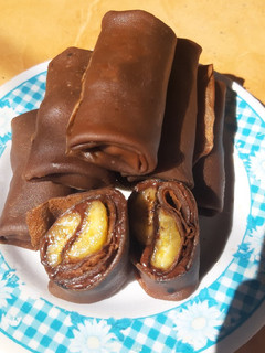 Foto resep Dadar gulung pisang coklat polos