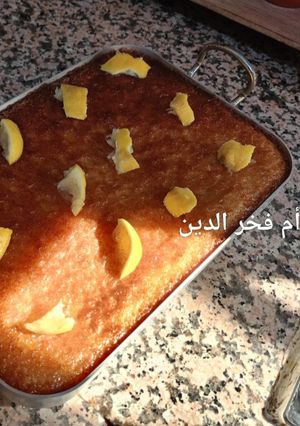 صورة لوصفة بسبوسة السميد المتوسط👌😋