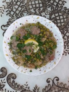 صورة لوصفة طاجين الجلبانة وكويرات لحم مرحي بززااااف بنين