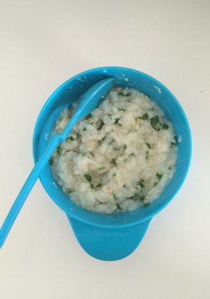 Foto resep MPASI 10m "Bubur ayam pakcoy"