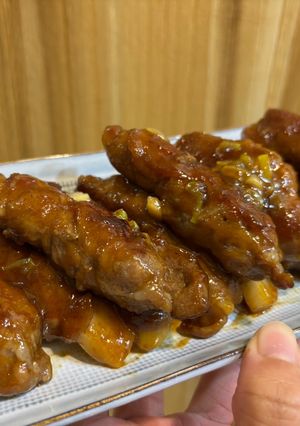 薑燒麻糬豬肉捲 的食譜成品照片