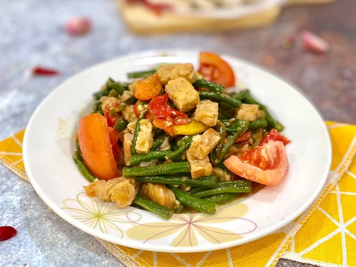 Langkah Mudah untuk Menyiapkan Resep Tumis Kacang Panjang &amp;amp; Tempe (menu warteg favorit😋) yang  Bikin Ketagihan Anti Ribet, Mantap