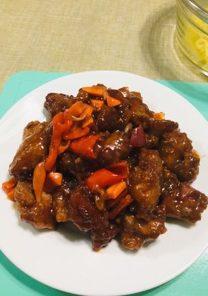 A picture of Sweet and sour pork.