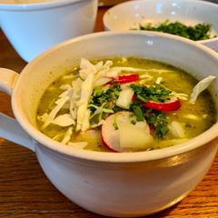 A picture of Chicken Pozole Verde.