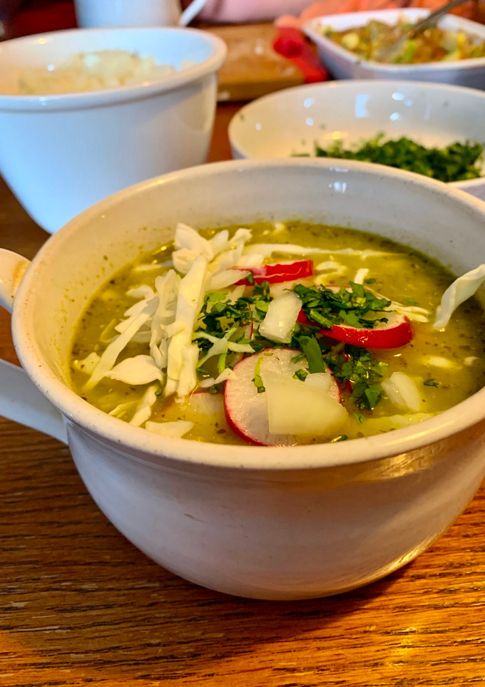 A picture of Chicken Pozole Verde.