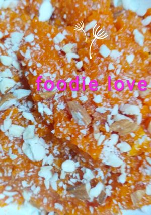 A picture of Carrot Halwa/Gajar Halwa.