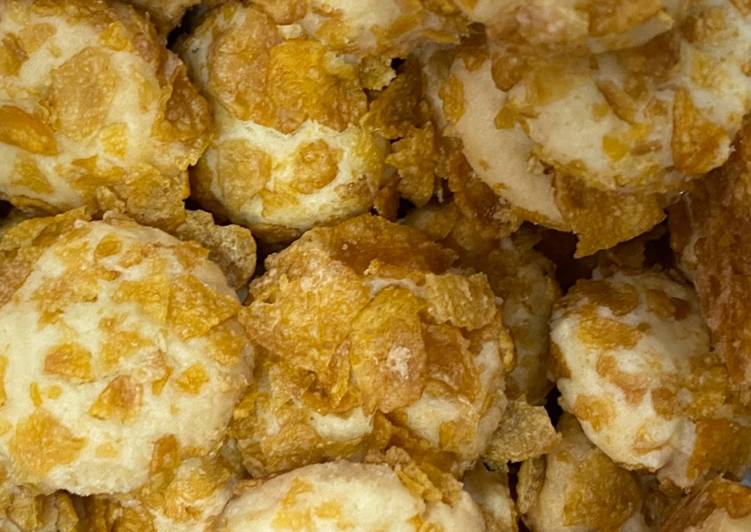 makanan Kue Kering Cornflakes Jadi, Lezat Sekali