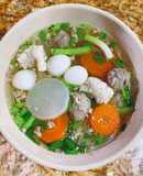 Hủ tiếu mọc, bò viên