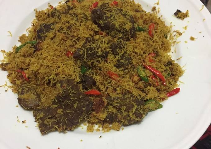 Wajib coba! Resep enak buat Serundeng daging sapi ala si teteh yang sempurna