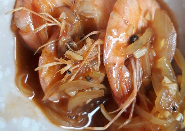Resep Udang saus tiram Anti Gagal