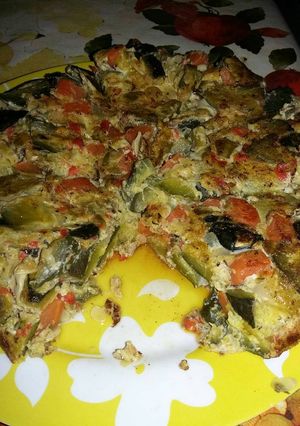 Una foto de Tortillita de zapallitos verdes