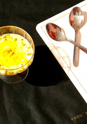 A picture of Kesar Pista Shrikhand.
