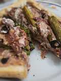 Tartaleta salada de espárragos y anchoas