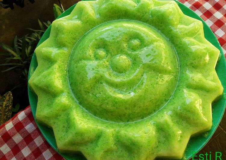 Cara Gampang Menyiapkan 🌿Puding Tape Ketan Hijau yang Lezat Sekali