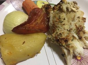 Una foto de Pollo de mar al horno